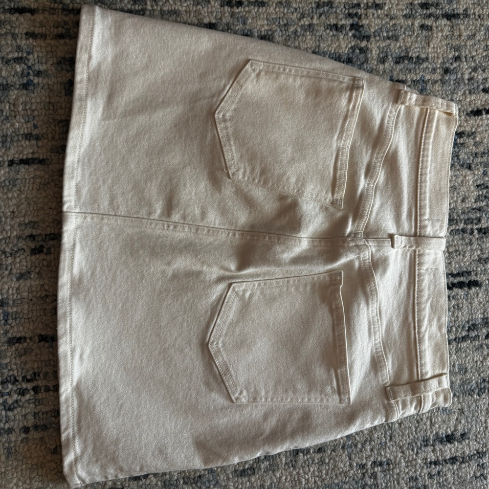 Madewell Cream Mini Skirt